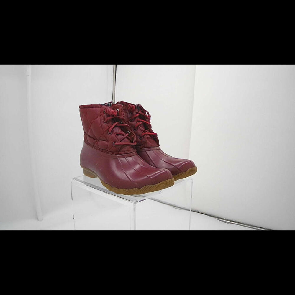 Sperry Women's Saltwater Rain Boots, Nylon Quilt Cordovan, 8